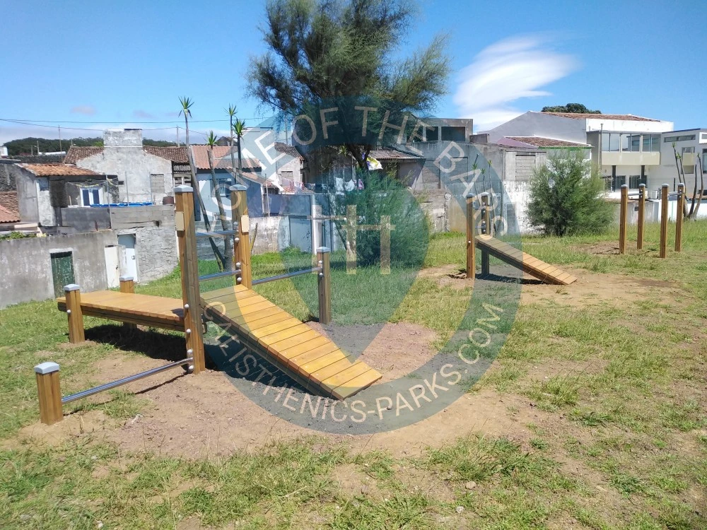 Calisthenics park in Avenida do Mar, Rosto do Cão (São Roque), Ponta Delgada, Açores, 9500-296, Portugal