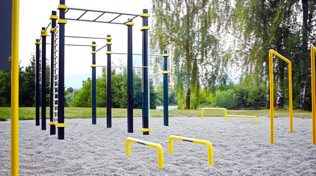 Calisthenics park in Beachvolleyballplätze Silbersee 3&4, Silberseestraße, St. Ulrich, Duel, Serai, Villach, Kärnten, 9524, Österreich