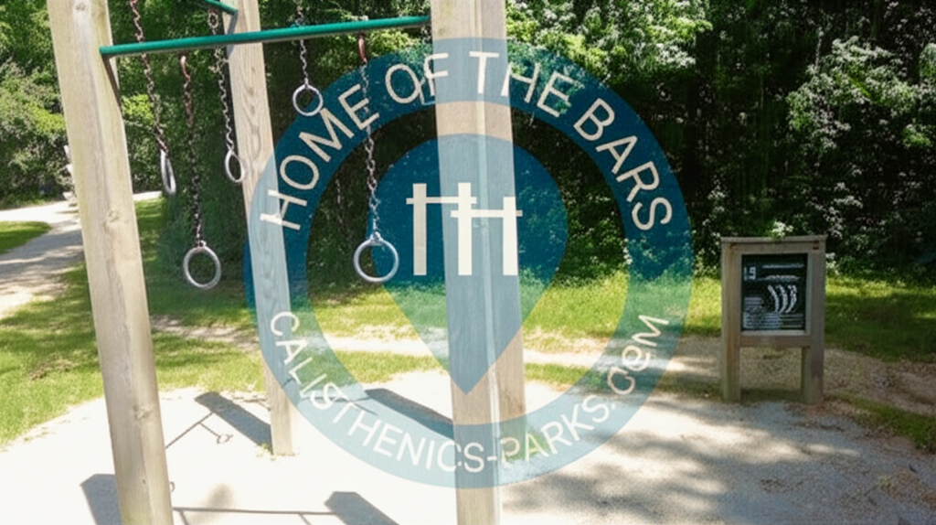 Calisthenics park in County Recreation Center, Fitness Trail (1.4 Miles), Ann Arbor, Washtenaw County, Michigan, 48108, United States