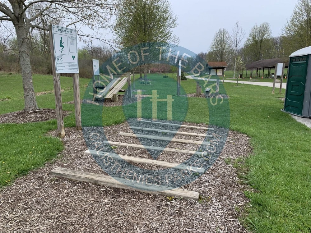 Calisthenics park in Main Pavilion, East Mennonite Road, Aurora, Portage County, Ohio, 44255, United States