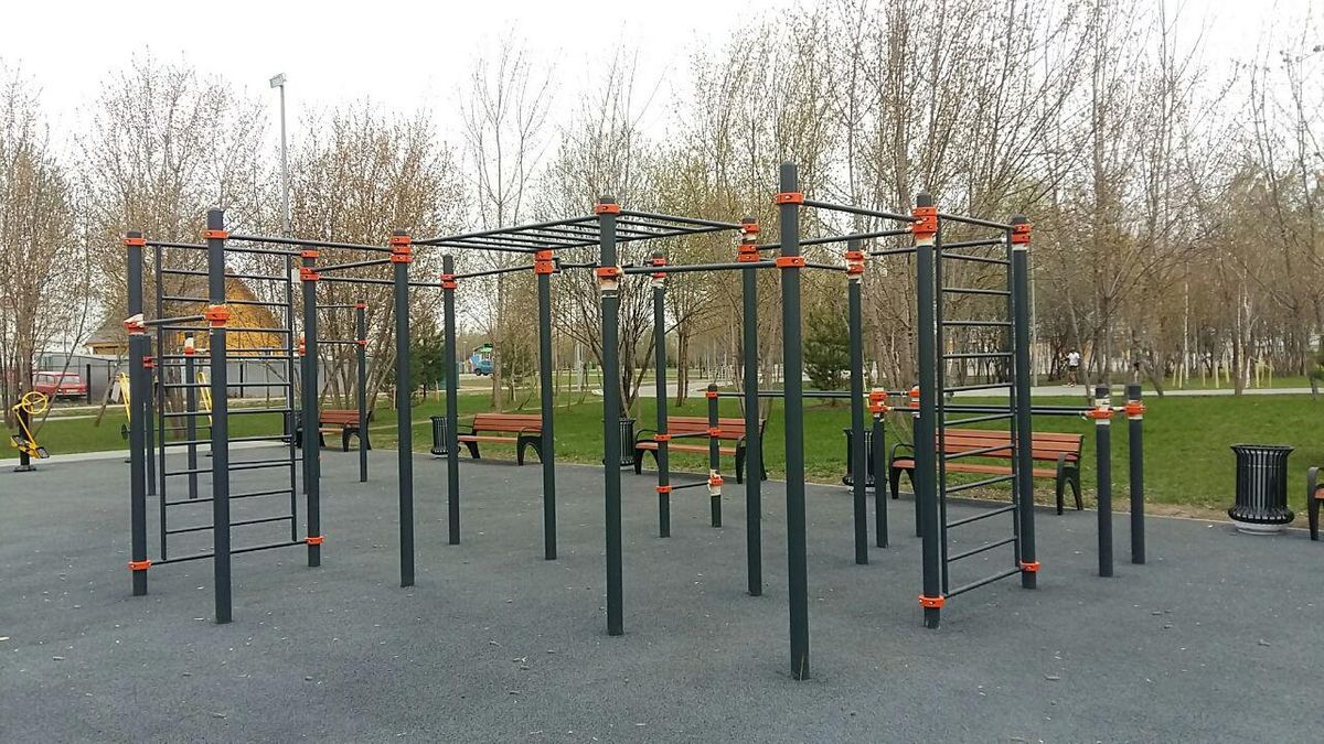 Calisthenics park in Храм Петра и Февронии, улица Марьинский Парк, район Марьино, Москва, Центральный федеральный округ, 109469, Россия