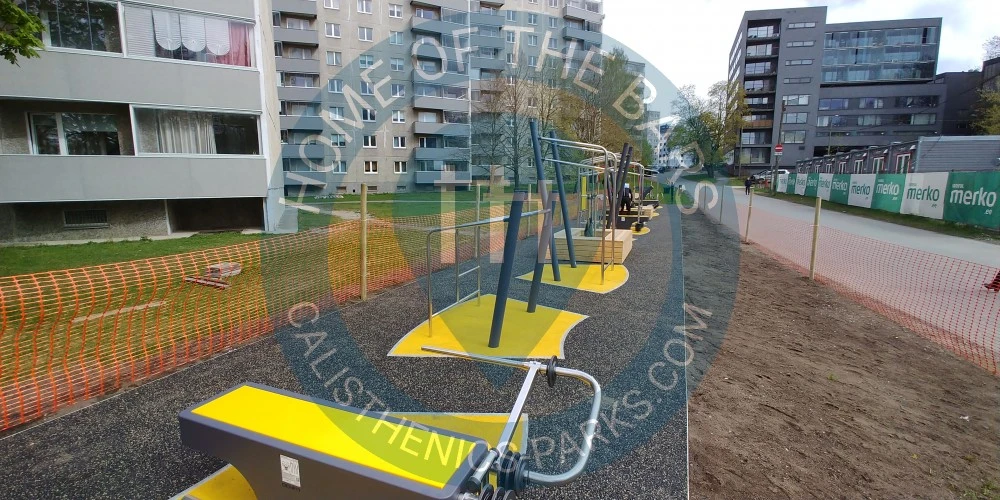 Calisthenics park in 8, Imanta, Keldrimäe, Kesklinna linnaosa, Tallinn, Harju maakond, 10145, Eesti