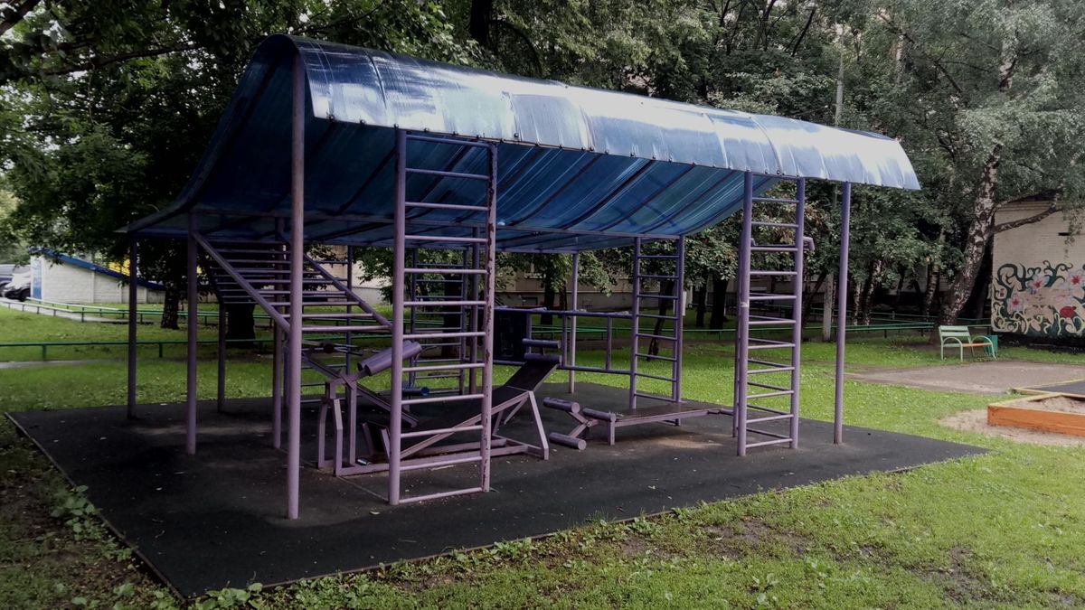 Calisthenics park in 17 к2 с1, Талдомская улица, Дегунино, район Западное Дегунино, Москва, Центральный федеральный округ, 127635, Россия