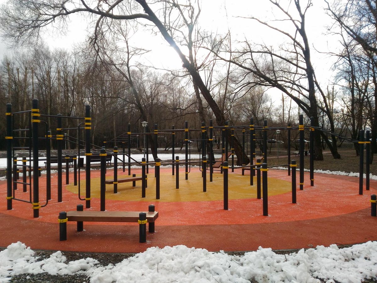 Calisthenics park in Дворец, 2 с1, улица Юности, Кусково, район Вешняки, Москва, Центральный федеральный округ, 111395, Россия