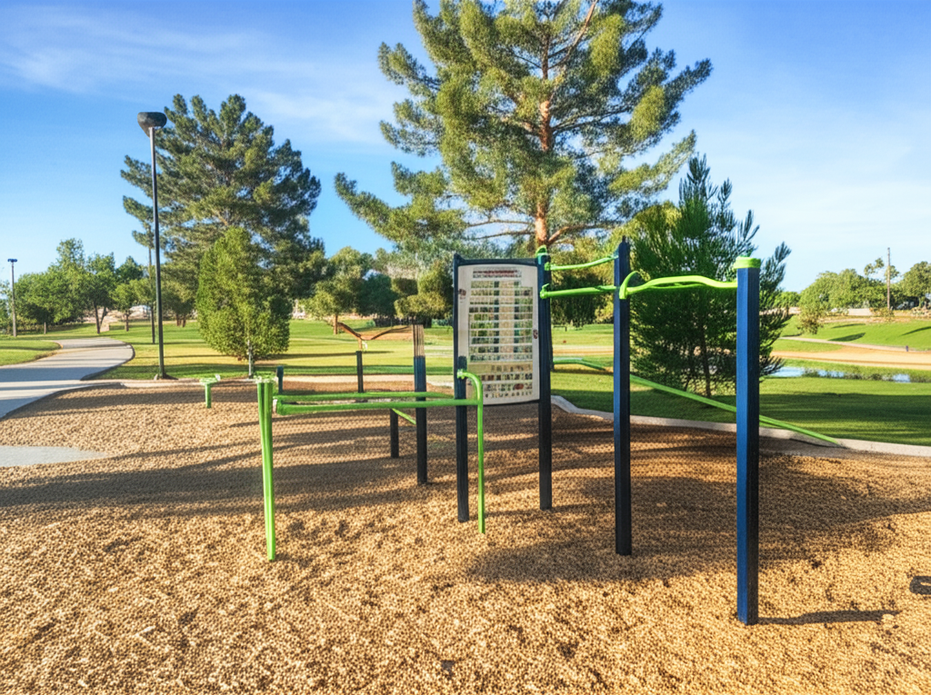 Calisthenics park in 780, South Norwalk, Lemontree, Mesa, Maricopa County, Arizona, 85206, United States