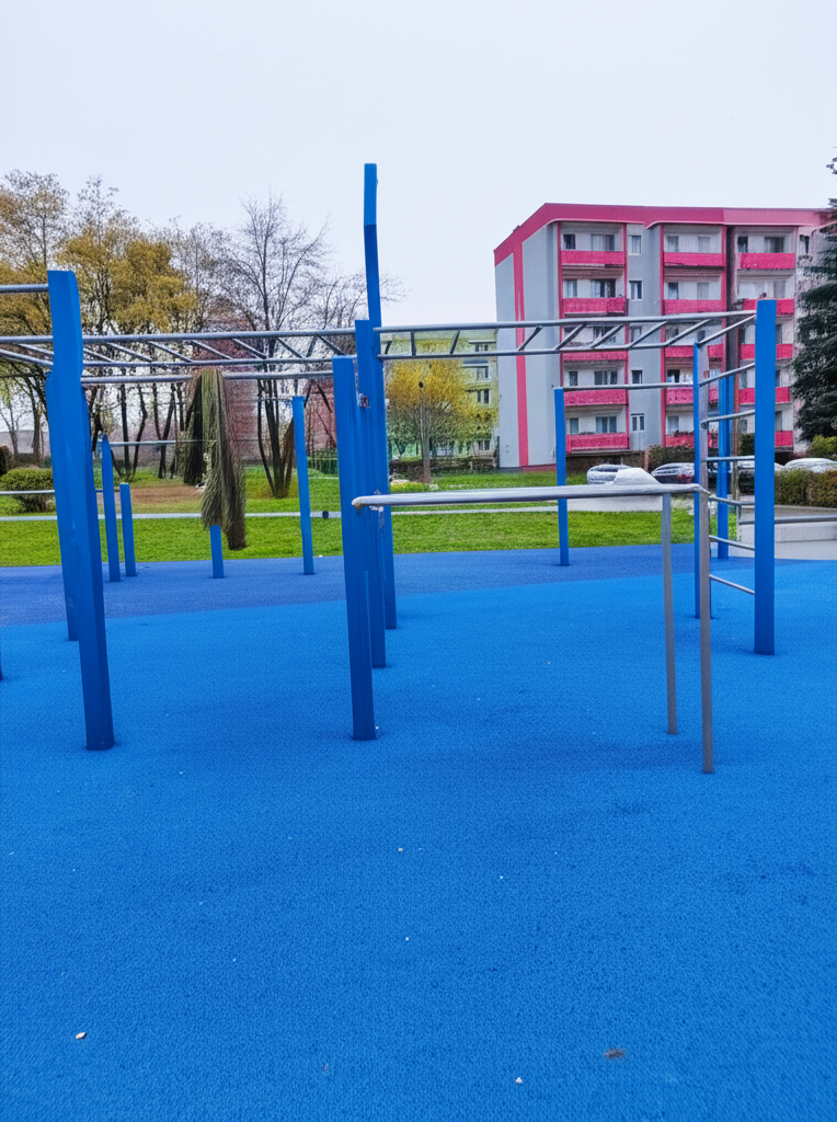 Calisthenics park in 34, Józefa Nickla, Miechowice, Bytom, Górnośląsko-Zagłębiowska Metropolia, 41-923, Polska