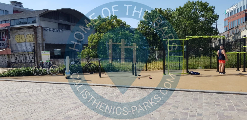 Calisthenics park in Kilomêtre25, 12/A, Rue Ella Fitzgerald, Quartier du Pont-de-Flandre, Paris 19e Arrondissement, Paris, Île-de-France, France métropolitaine, 75019, France