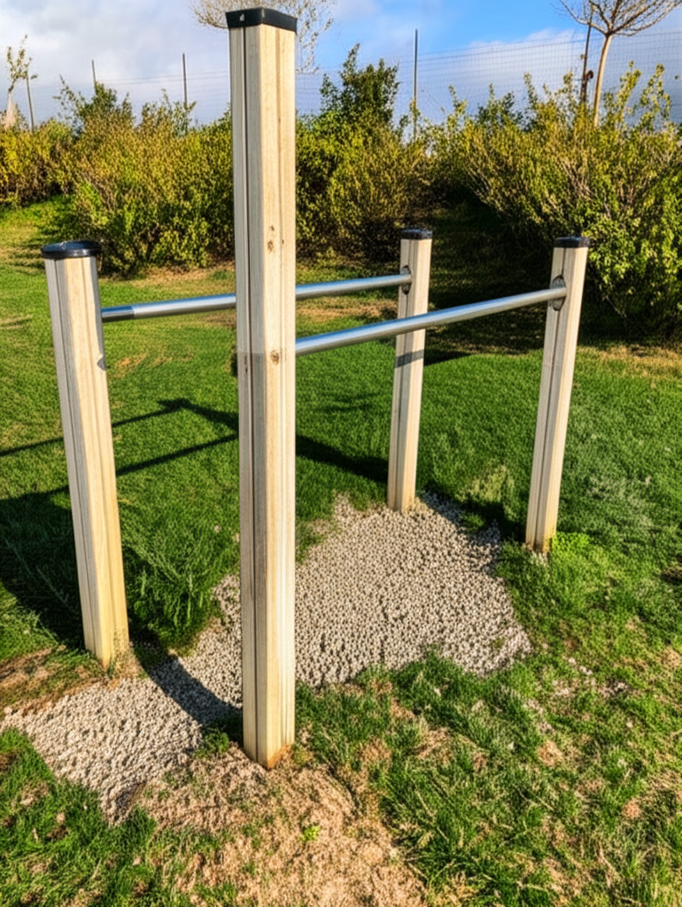 Calisthenics park in Campo sportivo comunale generale V. Porcu, Viale Vienna, Ceraxus/Selargius, Cagliari, Sardigna/Sardegna, 09047, Italia