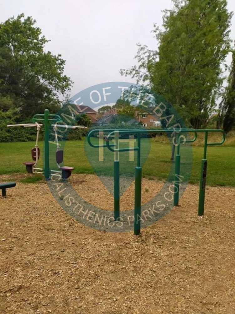 Calisthenics park in St John's Church of England Primary School, Coombe Avenue, Melcombe Regis, Weymouth, Dorset, England, DT4 7TP, United Kingdom
