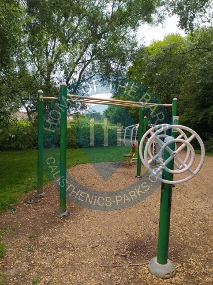 Calisthenics park in St John's Church of England Primary School, Coombe Avenue, Melcombe Regis, Weymouth, Dorset, England, DT4 7TP, United Kingdom