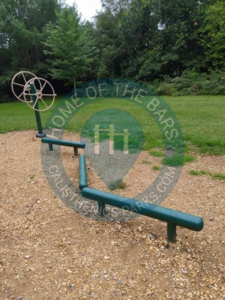 Calisthenics park in St John's Church of England Primary School, Coombe Avenue, Melcombe Regis, Weymouth, Dorset, England, DT4 7TP, United Kingdom