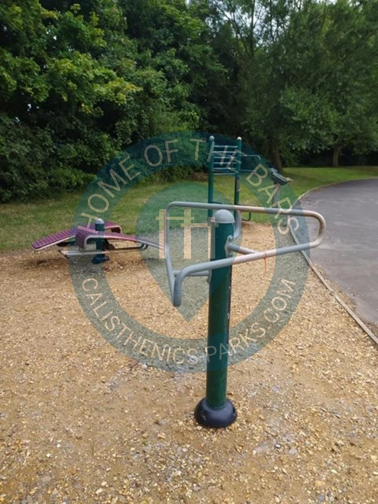 Calisthenics park in St John's Church of England Primary School, Coombe Avenue, Melcombe Regis, Weymouth, Dorset, England, DT4 7TP, United Kingdom