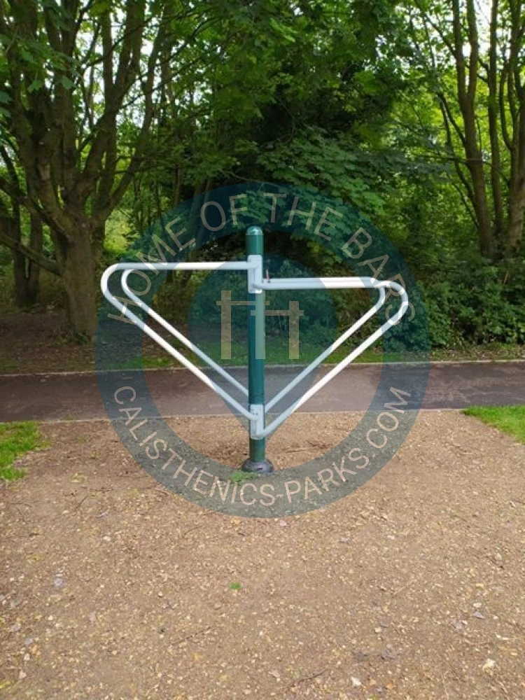 Calisthenics park in St John's Church of England Primary School, Coombe Avenue, Melcombe Regis, Weymouth, Dorset, England, DT4 7TP, United Kingdom