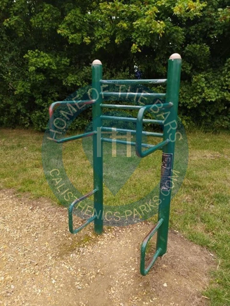 Calisthenics park in St John's Church of England Primary School, Coombe Avenue, Melcombe Regis, Weymouth, Dorset, England, DT4 7TP, United Kingdom