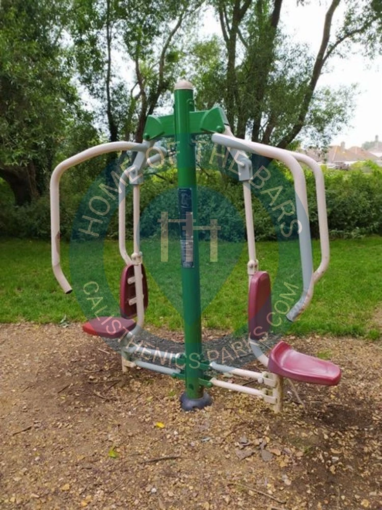 Calisthenics park in St John's Church of England Primary School, Coombe Avenue, Melcombe Regis, Weymouth, Dorset, England, DT4 7TP, United Kingdom