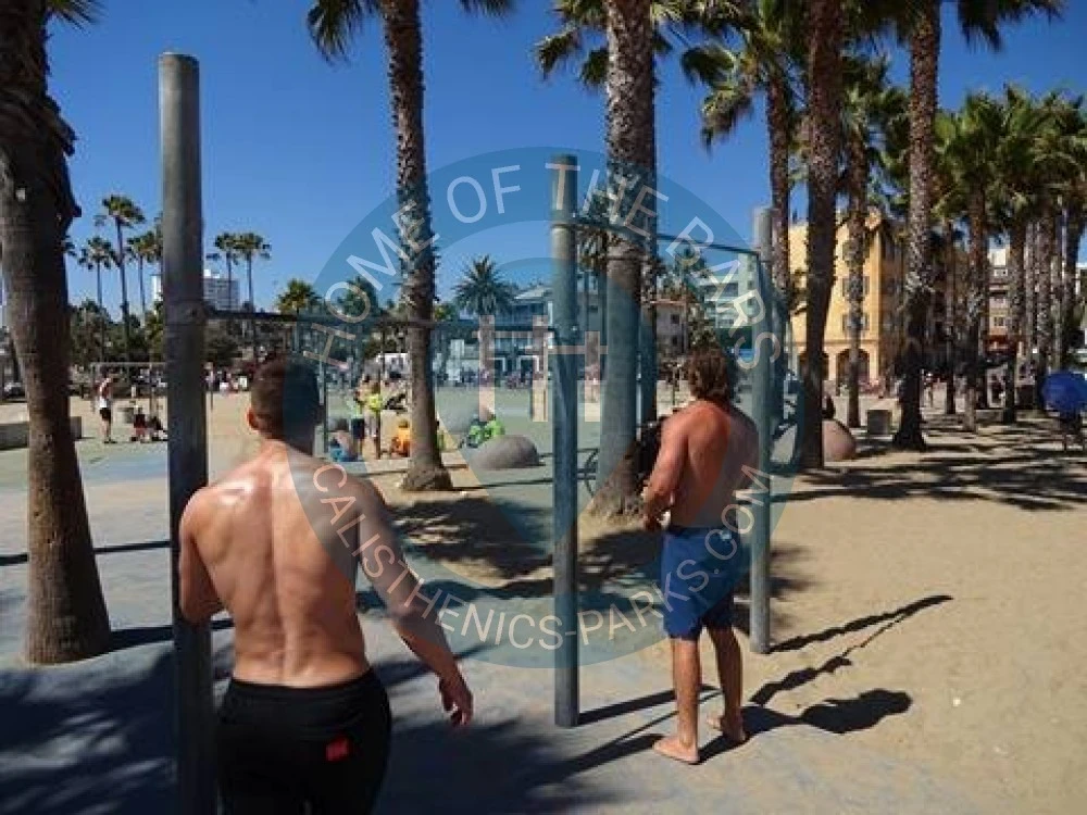 Calisthenics park in Old Muscle Beach, Pacific Terrace, Santa Monica, Los Angeles County, CAL Fire Southern Region, California, 90401, United States
