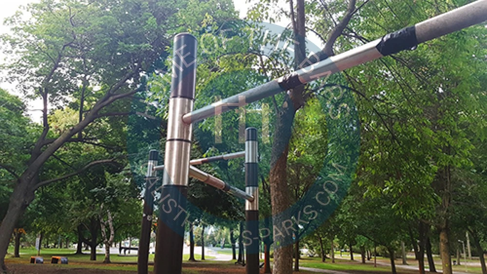 Calisthenics park in Migration, Chemin du Tour-de-l'Isle, Ville-Marie, Montréal, Agglomération de Montréal, Montréal (région administrative), Québec, H3C 6A3, Canada