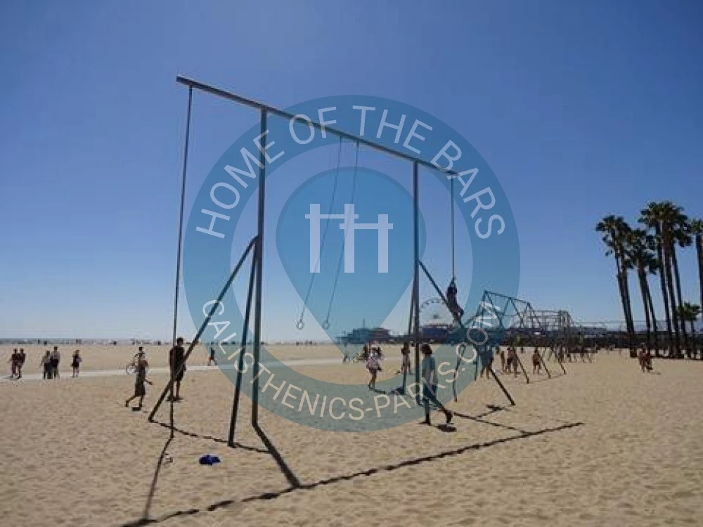Calisthenics park in Old Muscle Beach, Pacific Terrace, Santa Monica, Los Angeles County, CAL Fire Southern Region, California, 90401, United States