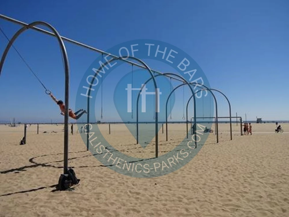 Calisthenics park in Old Muscle Beach, Pacific Terrace, Santa Monica, Los Angeles County, CAL Fire Southern Region, California, 90401, United States