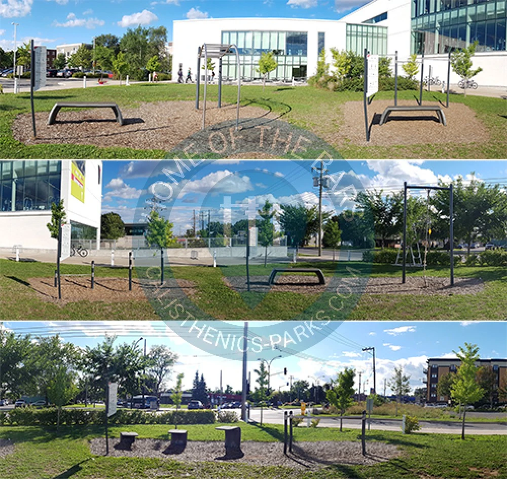 Cartierville - Street Workout Exercise Stations - Boulevard Laurentien - Trekfit - Canada - Spot