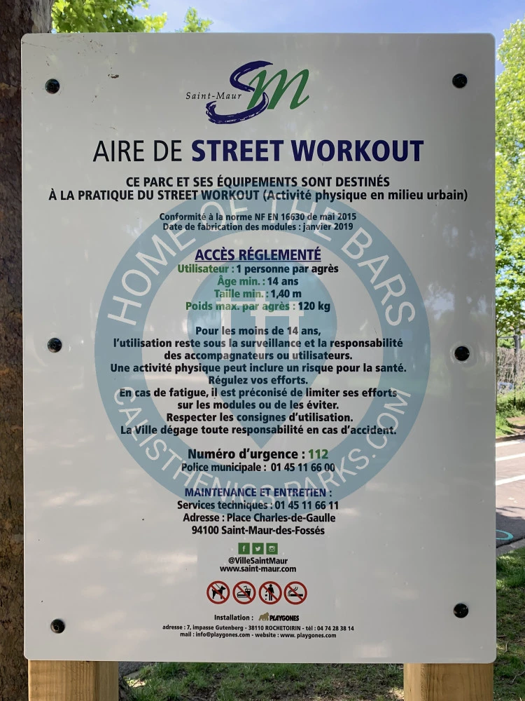 Outdoor Gym - Saint-Maur-des-Fossés - Aire de Street Workout - France - Spot