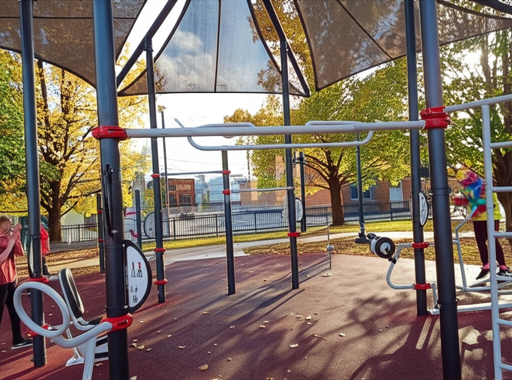 Calisthenics park in Humble Monk Brewing Company, 1641, Blue Rock Street, Knowltons Corner, Northside, Cincinnati, Hamilton County, Ohio, 45223, United States