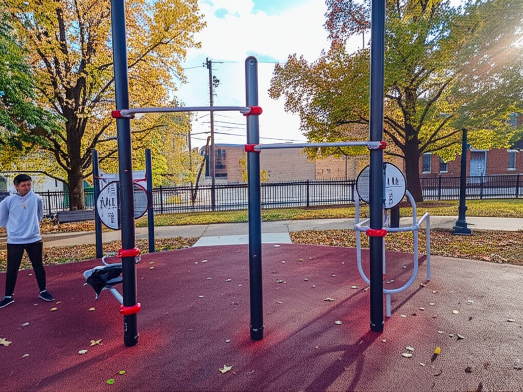 Calisthenics park in Humble Monk Brewing Company, 1641, Blue Rock Street, Knowltons Corner, Northside, Cincinnati, Hamilton County, Ohio, 45223, United States