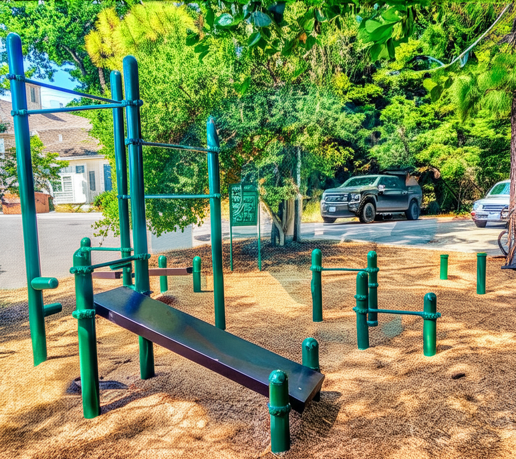 Calisthenics park in Santa Cruz, Santa Cruz County, CAL Fire Northern Region, California, United States