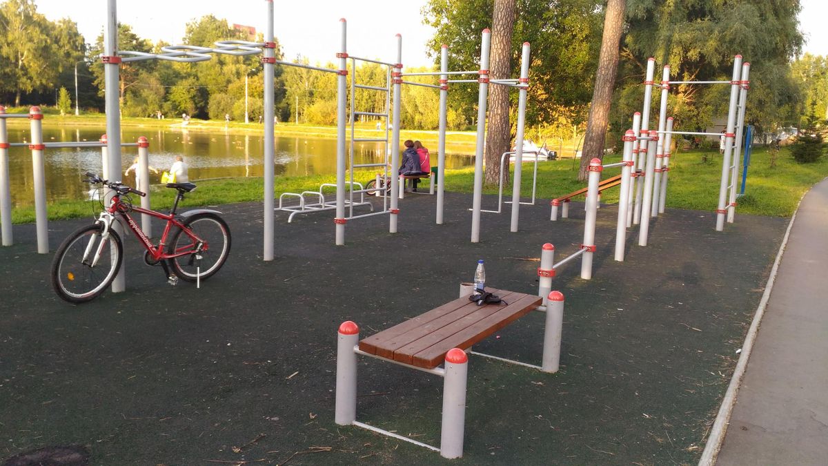Calisthenics park in к1013Г, Филаретовская улица, 10-й микрорайон, район Силино, Зеленоград, Москва, Центральный федеральный округ, 124305, Россия