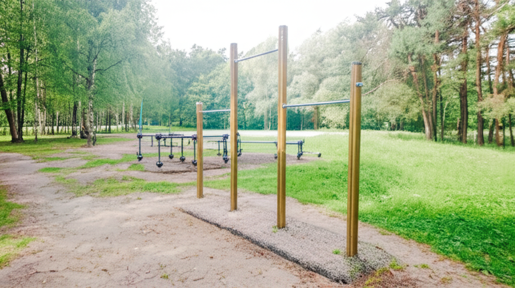 Calisthenics park in 36, Palsas iela, Mežciems, Rīga, Vidzeme, LV-1079, Latvija