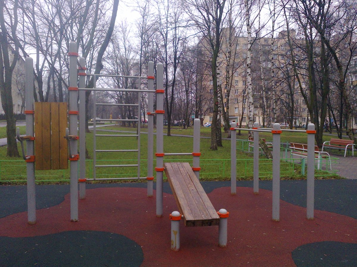 Calisthenics park in 14, 16-я Парковая улица, район Восточное Измайлово, Москва, Центральный федеральный округ, 105203, Россия