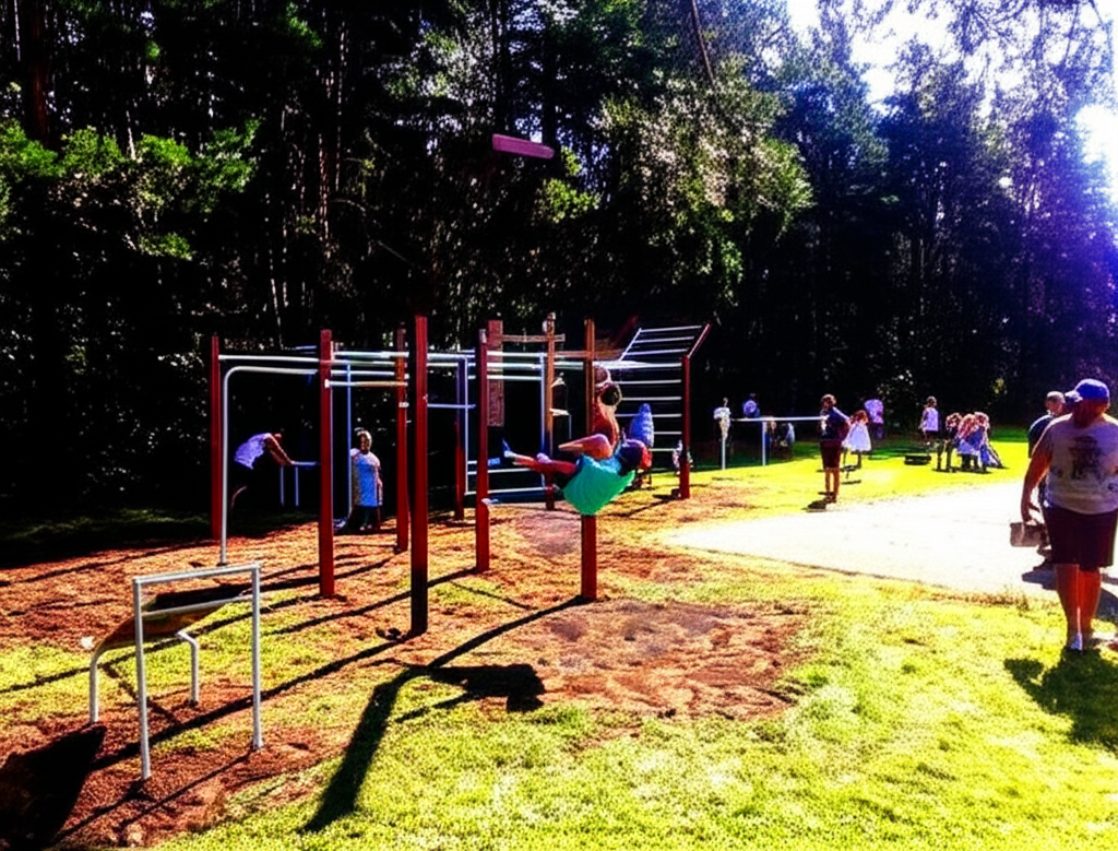 Calisthenics park in 2, Metsa, Voka alevik, Voka, Toila vald, Ida-Viru maakond, 41701, Eesti