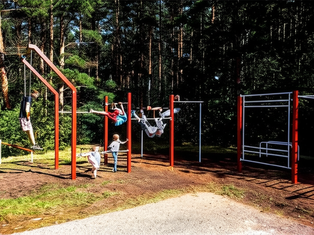 Calisthenics park in 2, Metsa, Voka alevik, Voka, Toila vald, Ida-Viru maakond, 41701, Eesti