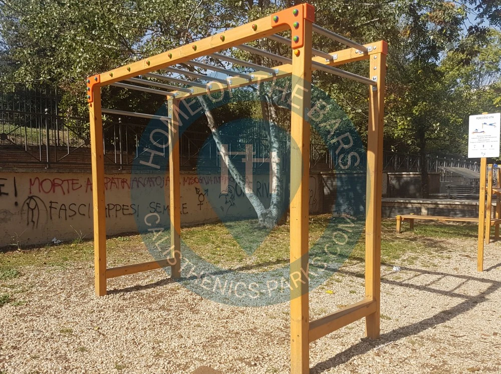 Calisthenics park in Asilo nido di Villa Chigi, Via Nicolò Piccinni, Trieste, Municipio Roma II, Roma, Roma Capitale, Lazio, 00199, Italia