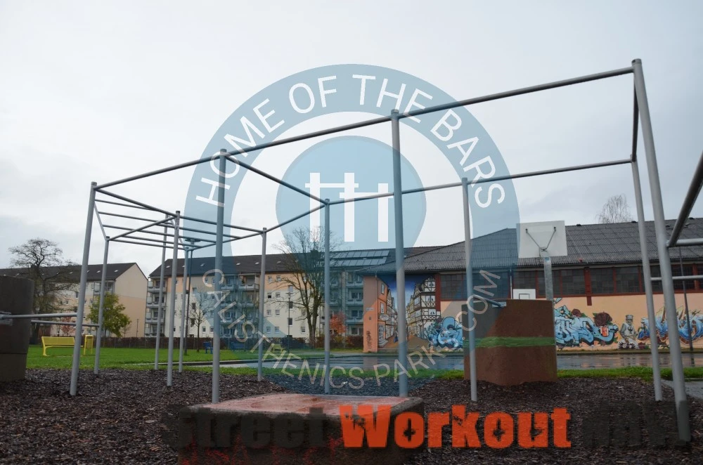 Calisthenics park in 11, Horst-Scheibert-Straße, Silhöfer Aue, Westend, Wetzlar, Lahn-Dill-Kreis, Hessen, 35578, Deutschland