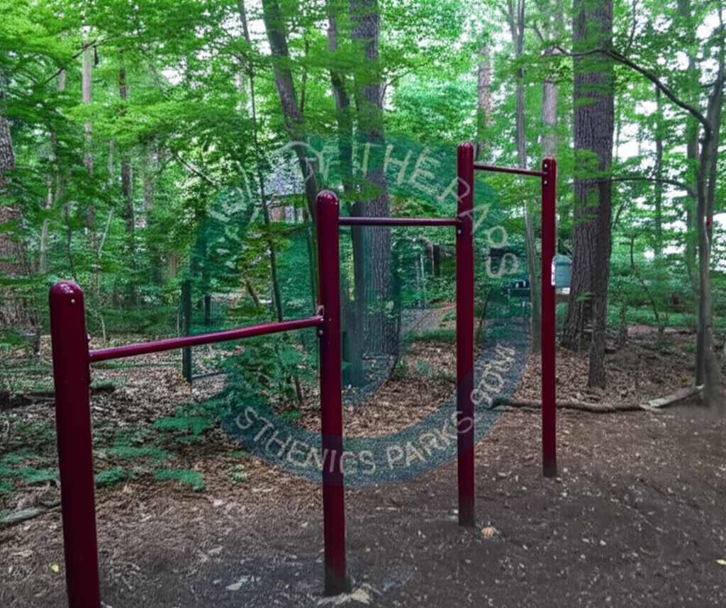 Calisthenics park in Pullup Bars, Research Drive, Cary, Wake County, North Carolina, 27512, United States
