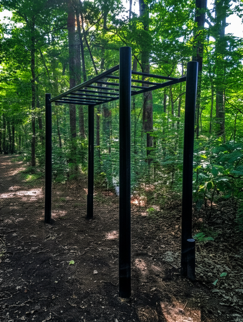 Calisthenics park in Pullup Bars, Research Drive, Cary, Wake County, North Carolina, 27512, United States