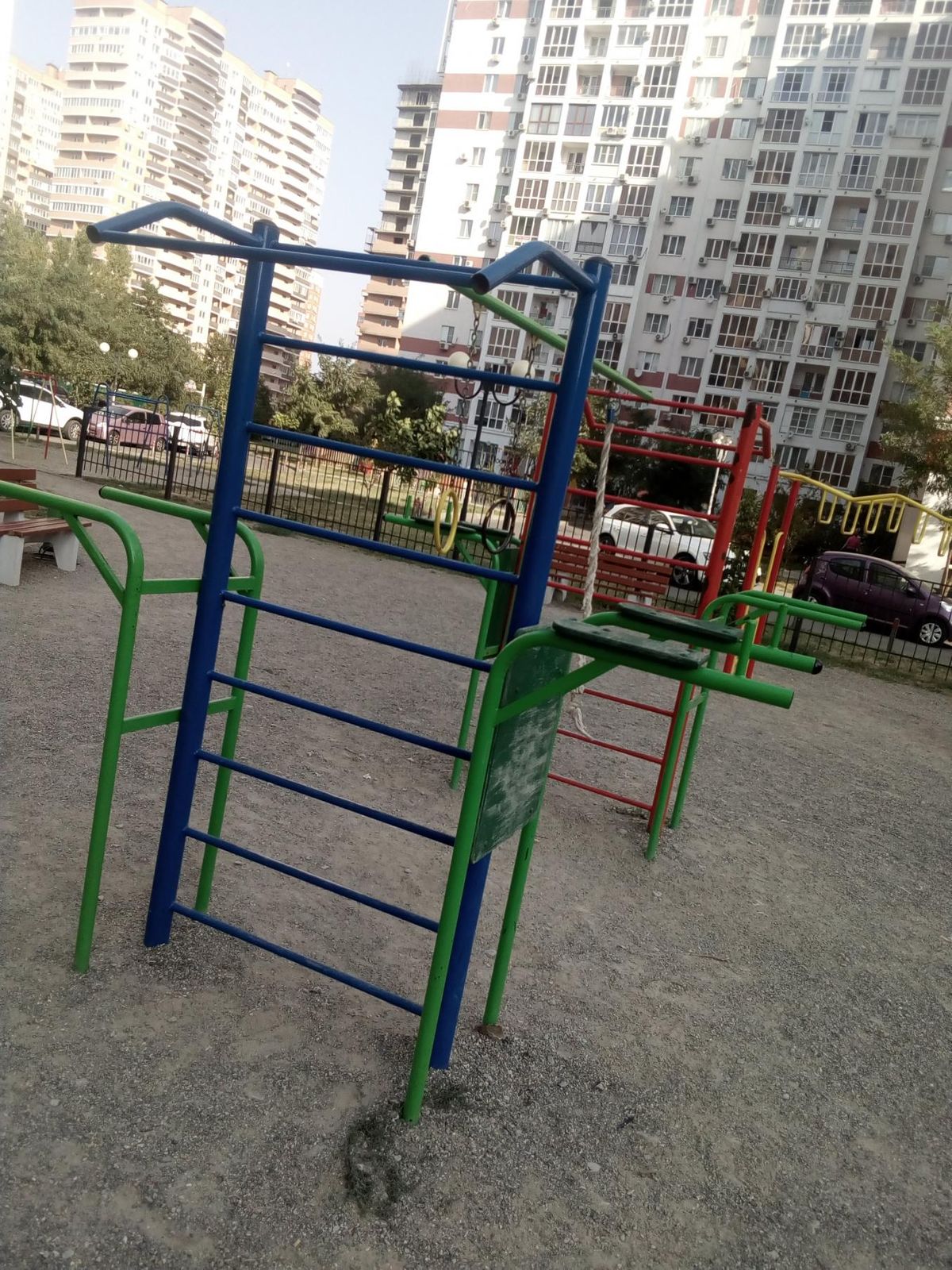 Calisthenics park in 5, Казбекская улица, 1-е отделение совхоза Солнечный, Прикубанский округ, Краснодар, городской округ Краснодар, Краснодарский край, Южный федеральный округ, 350078, Россия