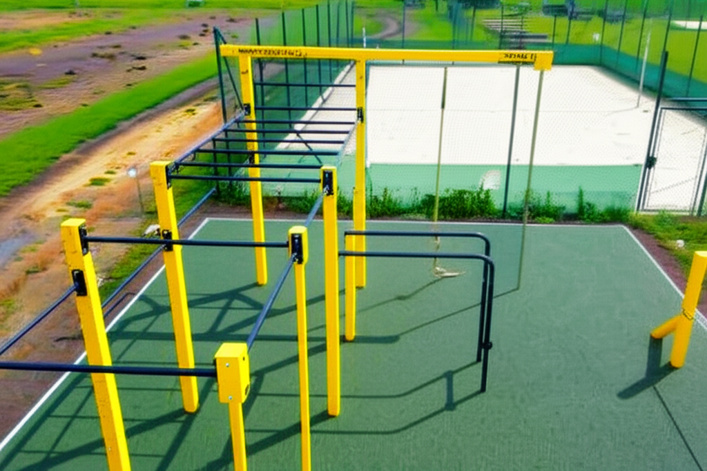 Calisthenics park in Hasičské trénoviště, Sokolnická, Kobylnice u Brna, Kobylnice, okres Brno-venkov, Jihomoravský kraj, Jihovýchod, 664 52, Česko