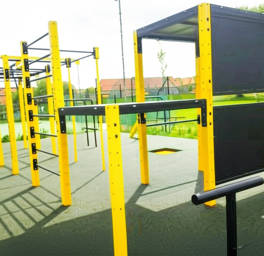 Calisthenics park in Hasičské trénoviště, Sokolnická, Kobylnice u Brna, Kobylnice, okres Brno-venkov, Jihomoravský kraj, Jihovýchod, 664 52, Česko