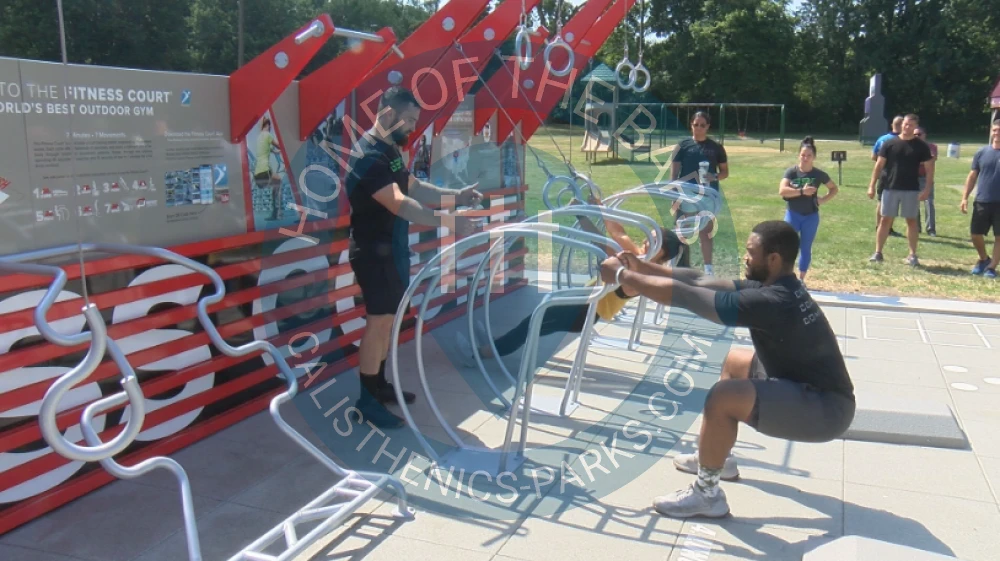 Fitness Court Southside Park - Calisthenics Park Union, NY - National Fitness Campaign - United States - Spot
