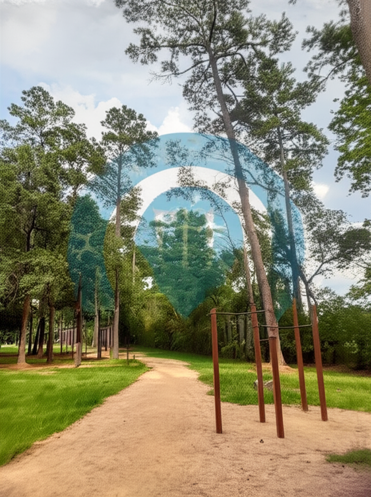 Calisthenics park in 8802, Will Clayton Parkway, Humble, Harris County, Texas, 77338, United States