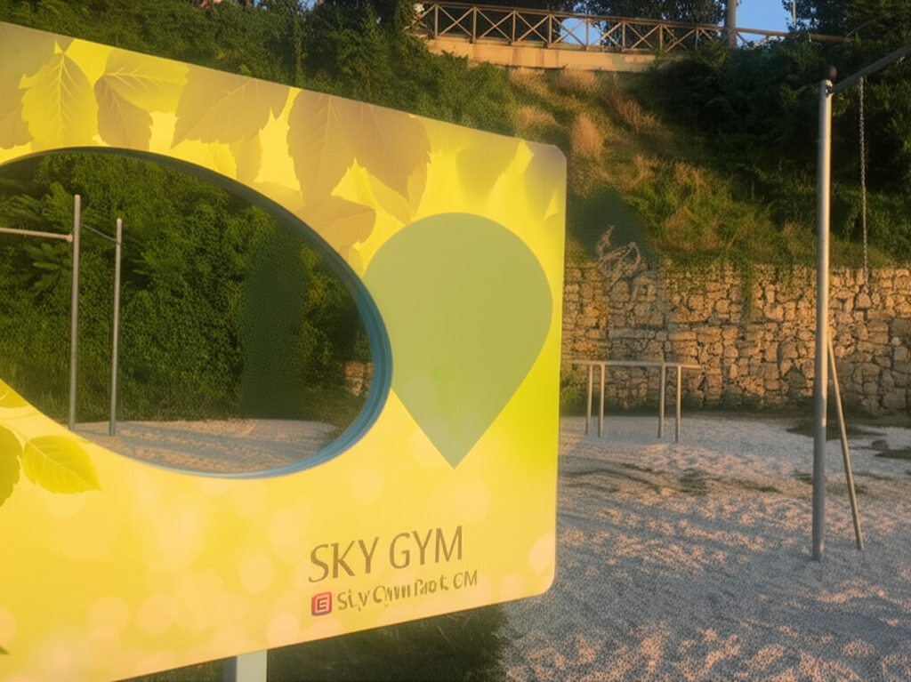 Calisthenics park in Piazza Valbruna, Gabicce Monte, Gabicce Mare, Pesaro e Urbino, Marche, 61011, Italia