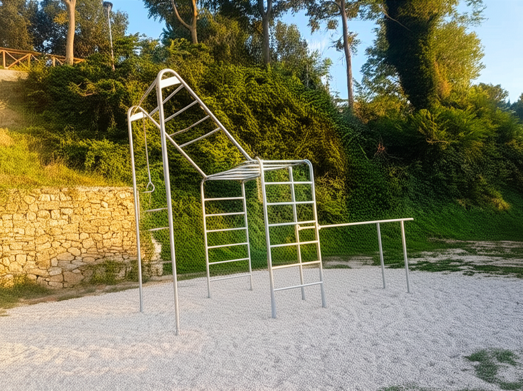 Calisthenics park in Piazza Valbruna, Gabicce Monte, Gabicce Mare, Pesaro e Urbino, Marche, 61011, Italia