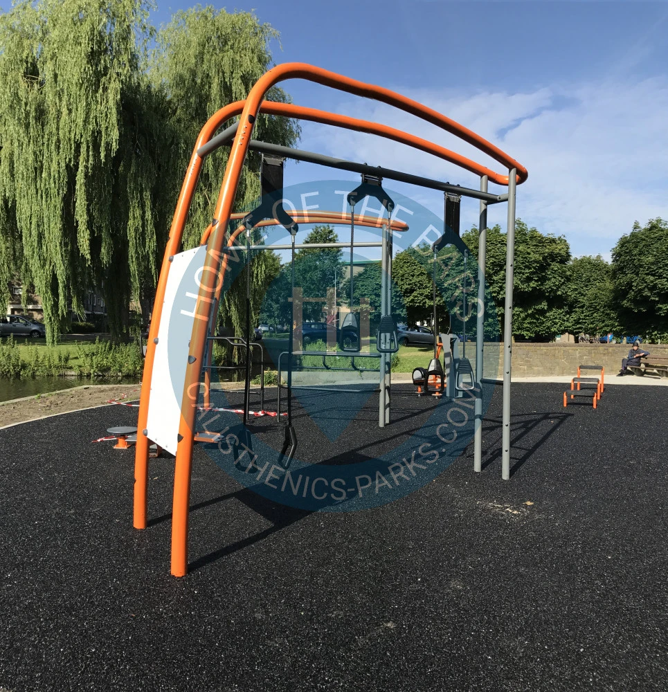 Calisthenics park in Fitplek Park 't Loo, Spinozalaan, Essesteijn, Voorburg, Leidschendam-Voorburg, Zuid-Holland, Nederland, 2273 XG, Nederland