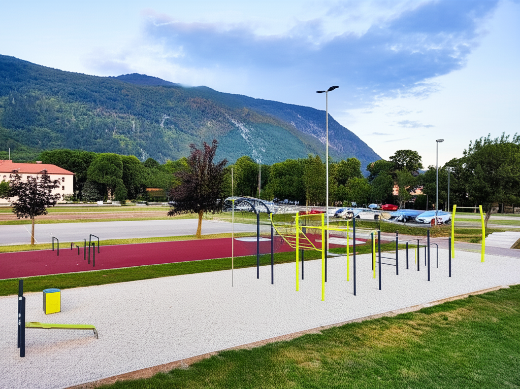 Calisthenics park in Goriška cesta, Zemono, Gradišče pri Vipavi, Vipava, 5271, Slovenija
