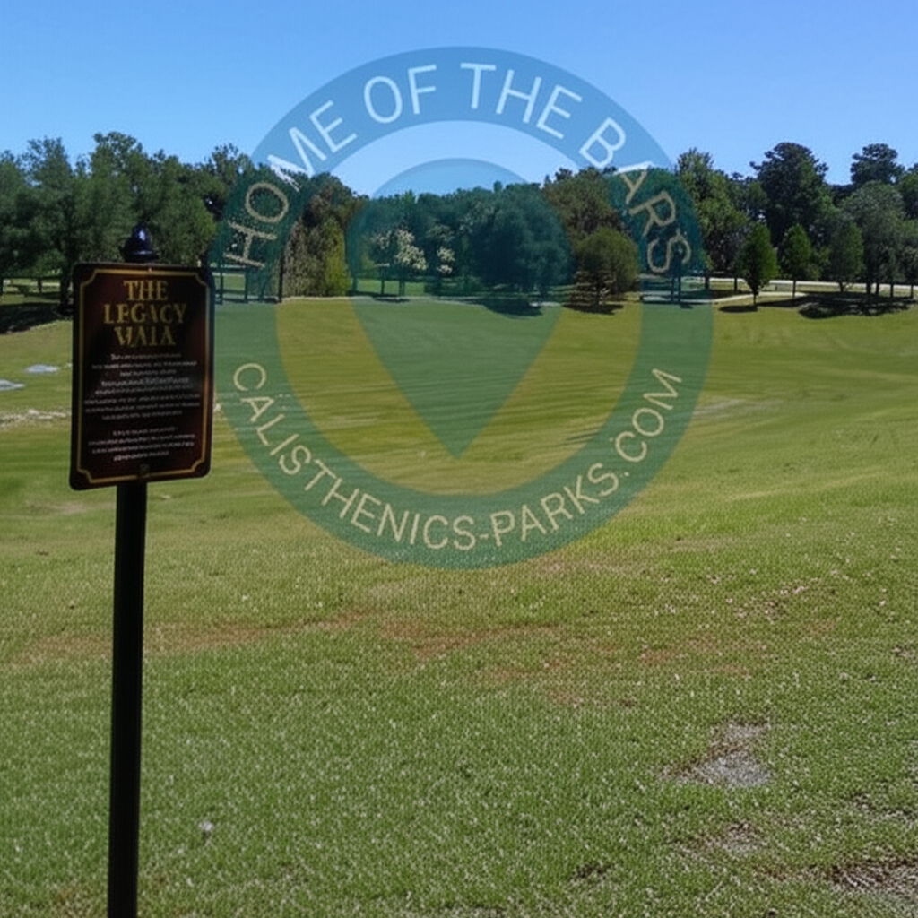 Calisthenics park in legacy park sidewalk, Ocala, Marion County, Florida, United States