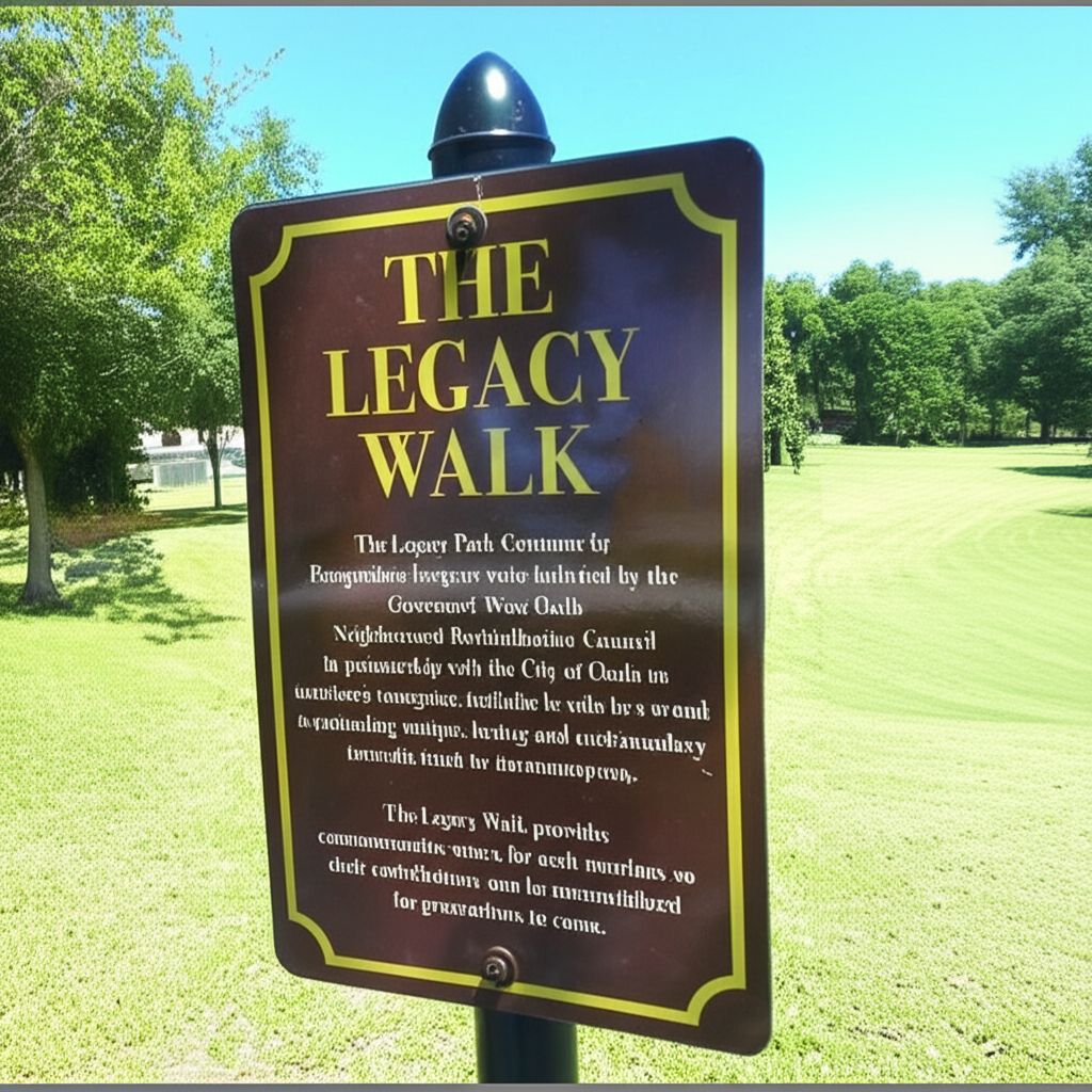 Calisthenics park in legacy park sidewalk, Ocala, Marion County, Florida, United States