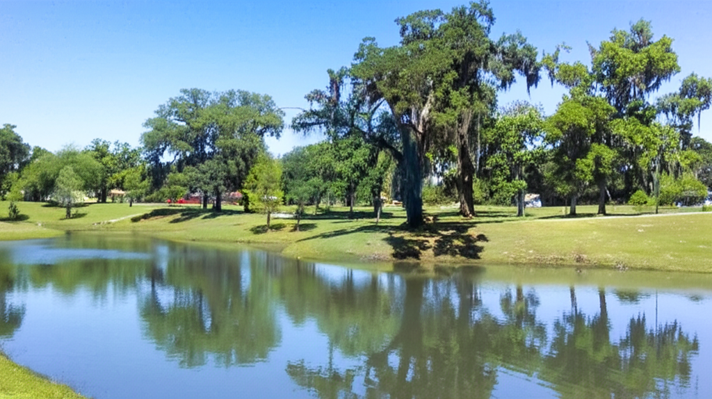 Calisthenics park in legacy park sidewalk, Ocala, Marion County, Florida, United States