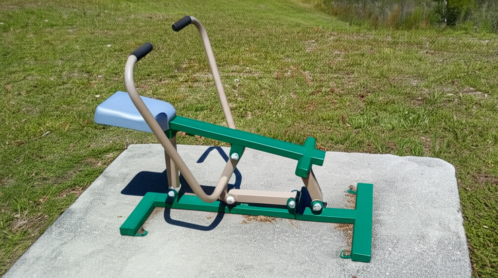 Calisthenics park in legacy park sidewalk, Ocala, Marion County, Florida, United States